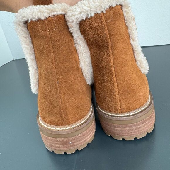 NEW Steve Madden Leopold Suede Leather Chelsea Boot in Camel Size 6.5 - Picture 10 of 12